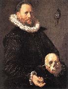 Frans Hals Portrait of a Man Holding a Skull WGA Sweden oil painting reproduction